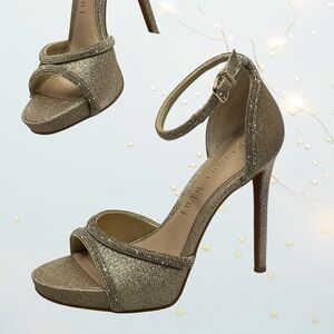 Gianni Bini Elegant Gold High Heel Sandals in size 7